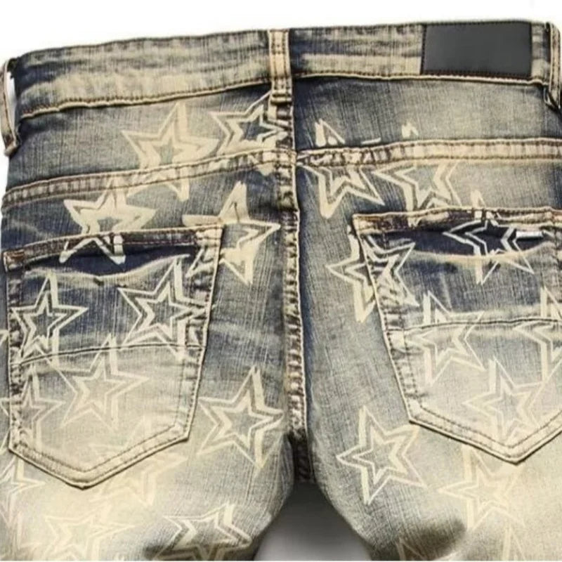 Denim Pants for Men Jeans Baggy Mens Trousers Wide Leg Jeans Slim Fit Jean Man Men's Clothing Flared Male Cargo Y2k Shorts New